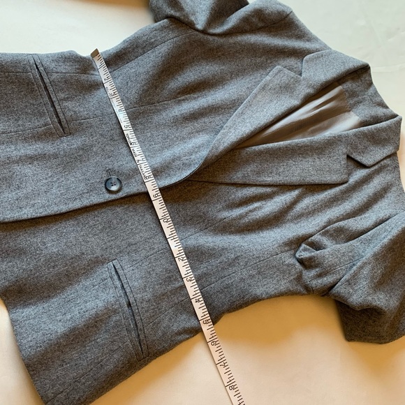 Vintage Kirtland Hall one button wool grey blazer size S - Picture 10 of 14